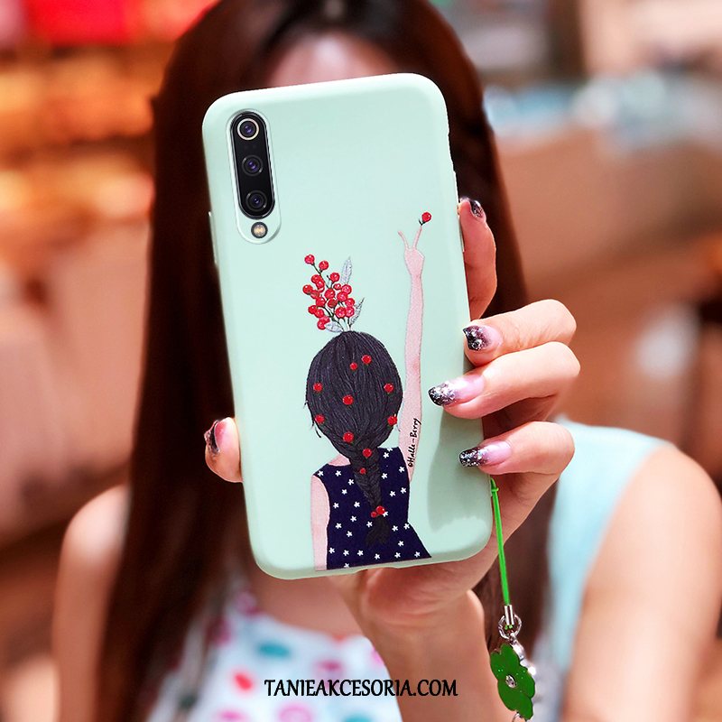 Etui Xiaomi Mi 9 Se Telefon Komórkowy Ochraniacz Kreskówka, Pokrowce Xiaomi Mi 9 Se Zielony Anti-fall Sztuka Beige