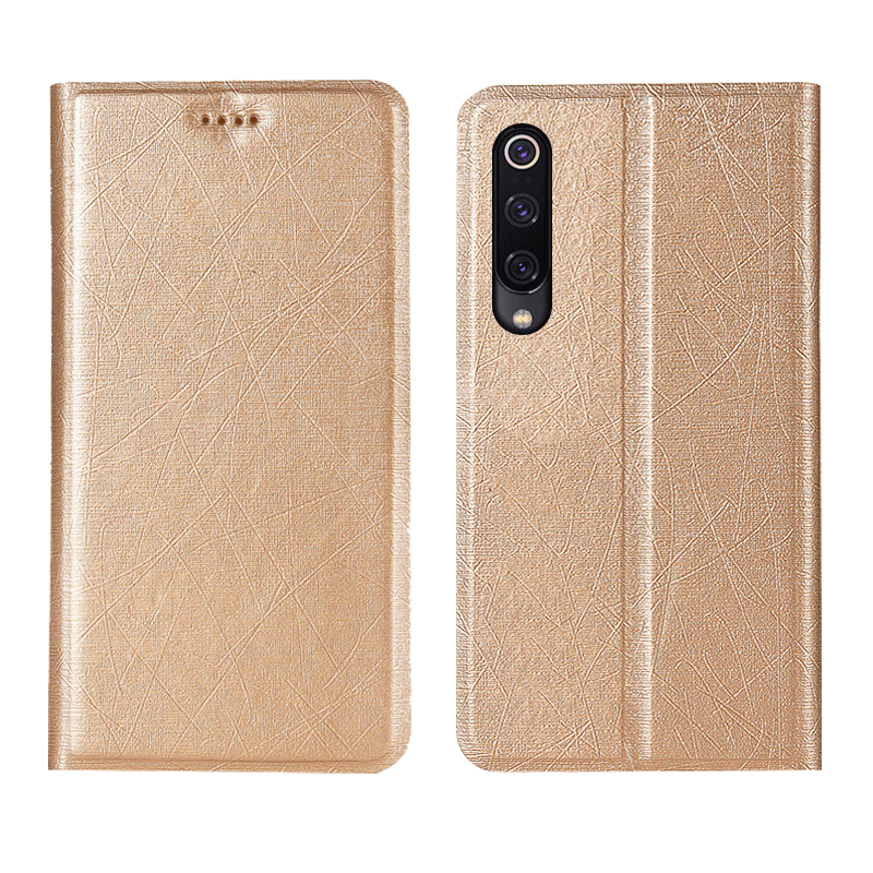 Etui Xiaomi Mi 9 Telefon Komórkowy Anti-fall Jedwab, Pokrowce Xiaomi Mi 9 Ochraniacz All Inclusive Złoto Beige