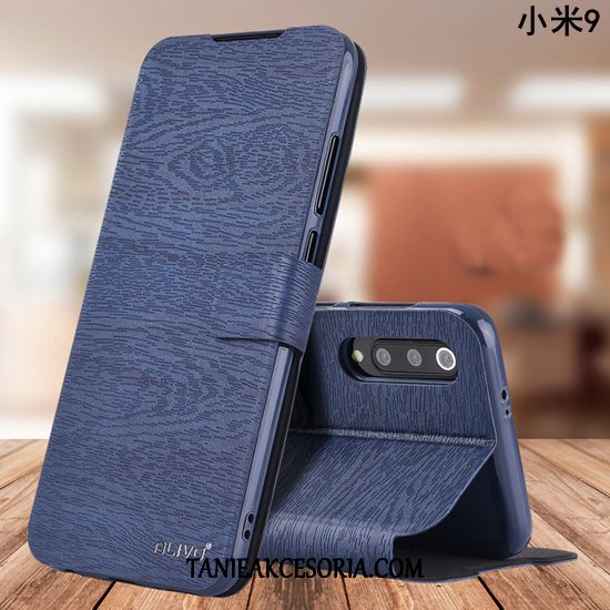 Etui Xiaomi Mi 9 Telefon Komórkowy Klapa Silikonowe, Obudowa Xiaomi Mi 9 Wzór Ochraniacz Czarny Beige