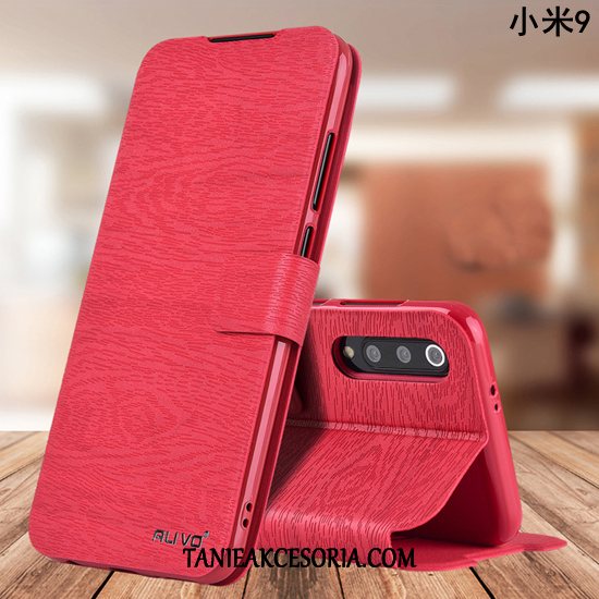 Etui Xiaomi Mi 9 Telefon Komórkowy Klapa Silikonowe, Obudowa Xiaomi Mi 9 Wzór Ochraniacz Czarny Beige