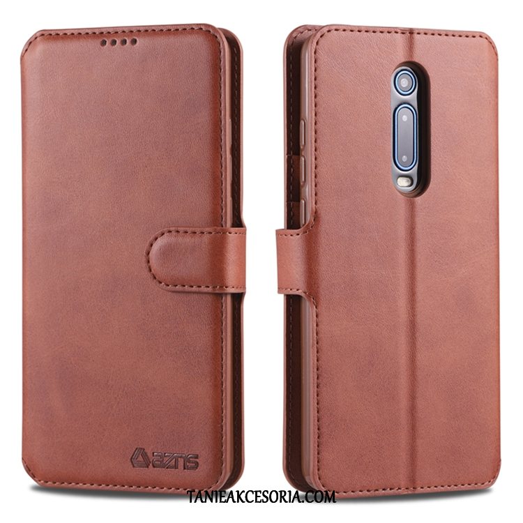 Etui Xiaomi Mi 9t Mały Niebieski Telefon Komórkowy, Obudowa Xiaomi Mi 9t All Inclusive Czerwony Klapa Beige