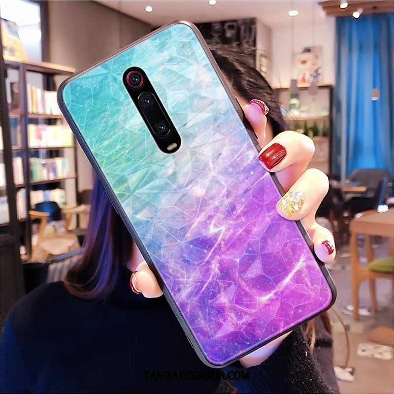 Etui Xiaomi Mi 9t Pro Anti-fall Wiszące Ozdoby Wzór, Futerał Xiaomi Mi 9t Pro Czerwony Kształt Diamentu Serce Beige