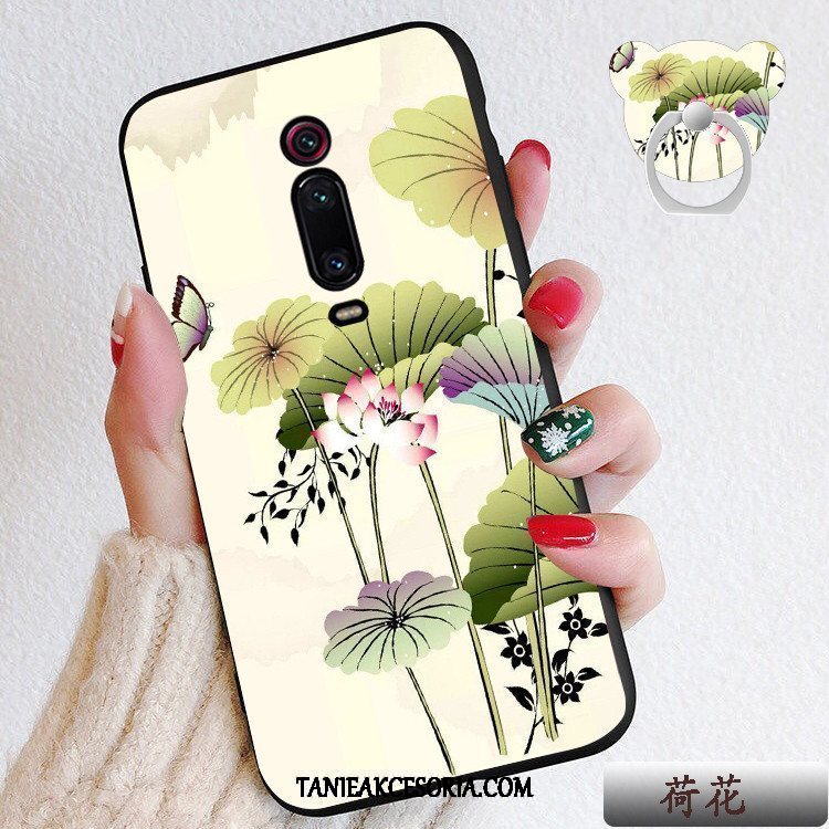 Etui Xiaomi Mi 9t Pro Czerwony Serce Silikonowe, Pokrowce Xiaomi Mi 9t Pro Telefon Komórkowy Nubuku Mały Beige