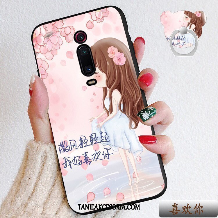 Etui Xiaomi Mi 9t Pro Czerwony Serce Silikonowe, Pokrowce Xiaomi Mi 9t Pro Telefon Komórkowy Nubuku Mały Beige