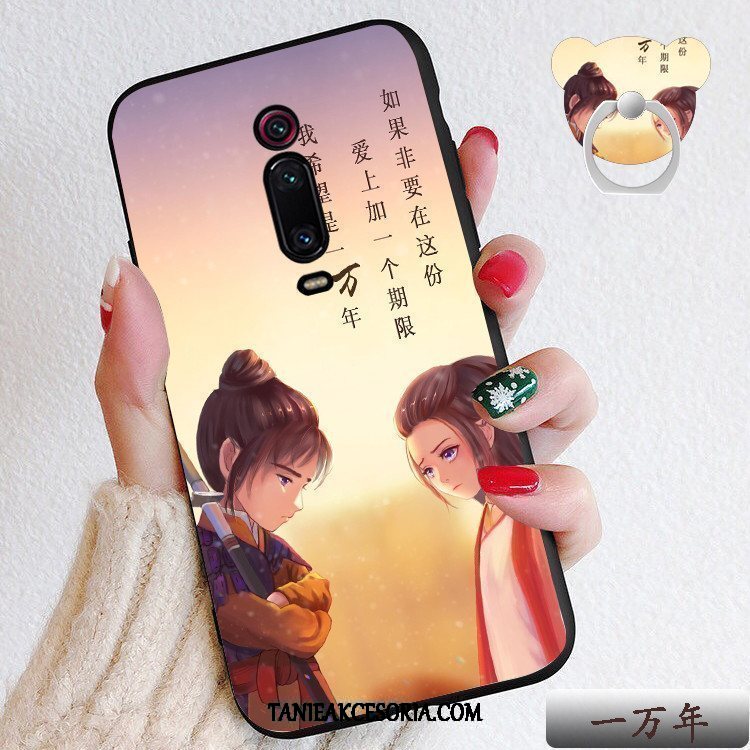 Etui Xiaomi Mi 9t Pro Czerwony Serce Silikonowe, Pokrowce Xiaomi Mi 9t Pro Telefon Komórkowy Nubuku Mały Beige