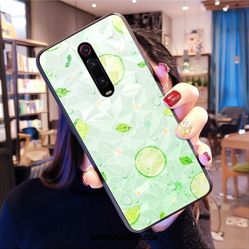 Etui Xiaomi Mi 9t Pro Kształt Diamentu Telefon Komórkowy Ochraniacz, Pokrowce Xiaomi Mi 9t Pro Czerwony Netto Kreskówka Wzór Beige