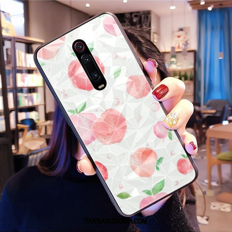 Etui Xiaomi Mi 9t Pro Kształt Diamentu Telefon Komórkowy Ochraniacz, Pokrowce Xiaomi Mi 9t Pro Czerwony Netto Kreskówka Wzór Beige