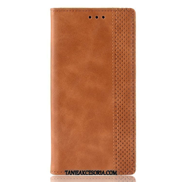 Etui Xiaomi Mi 9t Pro Mały Portfel Magnes Zamknięty, Futerał Xiaomi Mi 9t Pro Skórzany Ochraniacz Czarny Beige