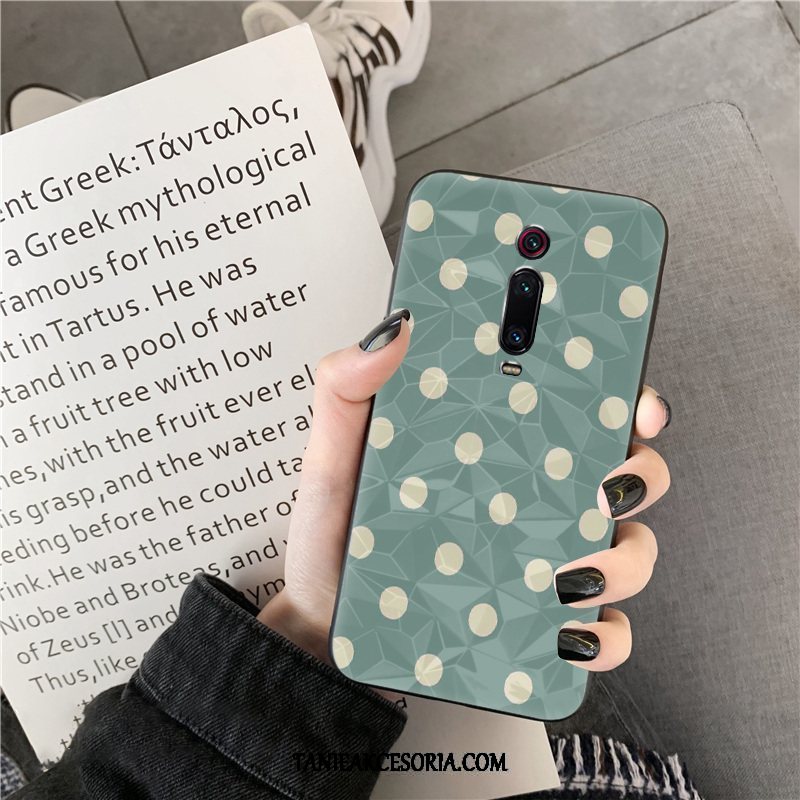 Etui Xiaomi Mi 9t Pro Świeży Silikonowe Kształt Diamentu, Pokrowce Xiaomi Mi 9t Pro Telefon Komórkowy Czerwony Wzór Beige