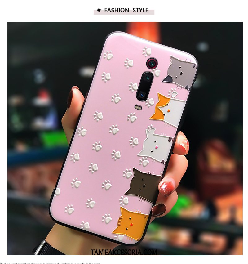 Etui Xiaomi Mi 9t Silikonowe Mały Serce, Futerał Xiaomi Mi 9t Relief Miękki Zielony Beige