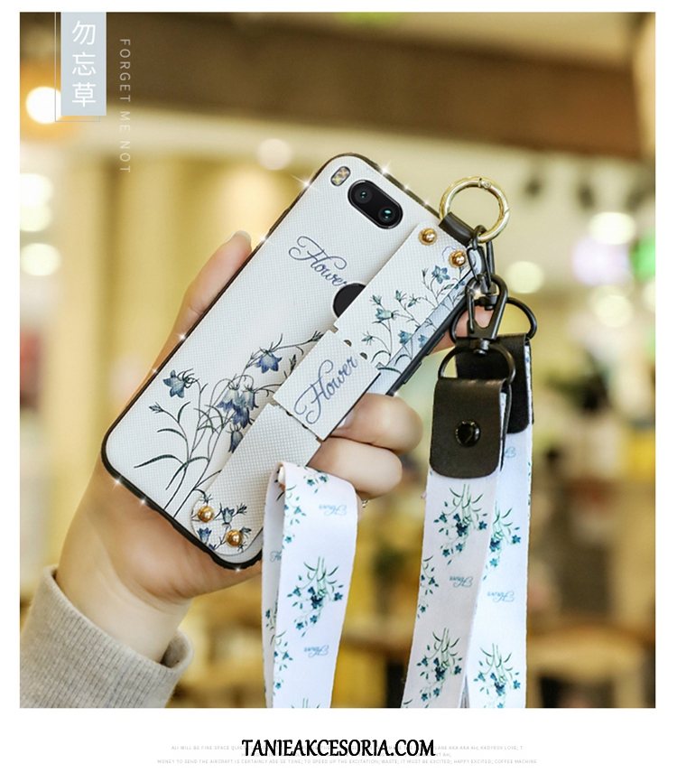 Etui Xiaomi Mi A1 Biały Moda Wiszące Ozdoby, Obudowa Xiaomi Mi A1 Telefon Komórkowy Anti-fall Miękki Beige