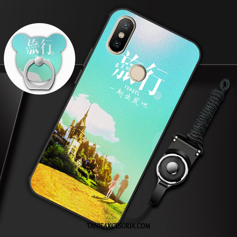 Etui Xiaomi Mi A2 Anti-fall Tendencja Miękki, Pokrowce Xiaomi Mi A2 Biały Wspornik Mały Beige