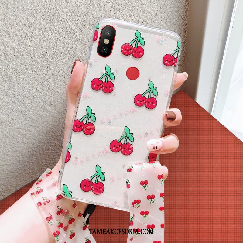 Etui Xiaomi Mi A2 Czerwony Anti-fall Wiszące Ozdoby, Pokrowce Xiaomi Mi A2 Mały Moda Telefon Komórkowy Beige