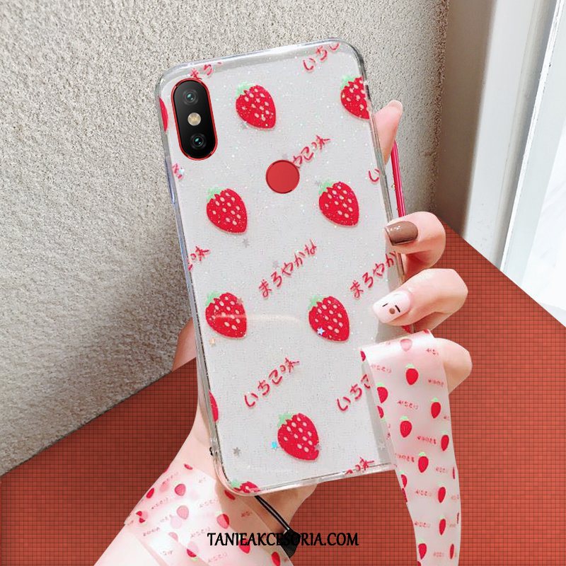 Etui Xiaomi Mi A2 Czerwony Anti-fall Wiszące Ozdoby, Pokrowce Xiaomi Mi A2 Mały Moda Telefon Komórkowy Beige