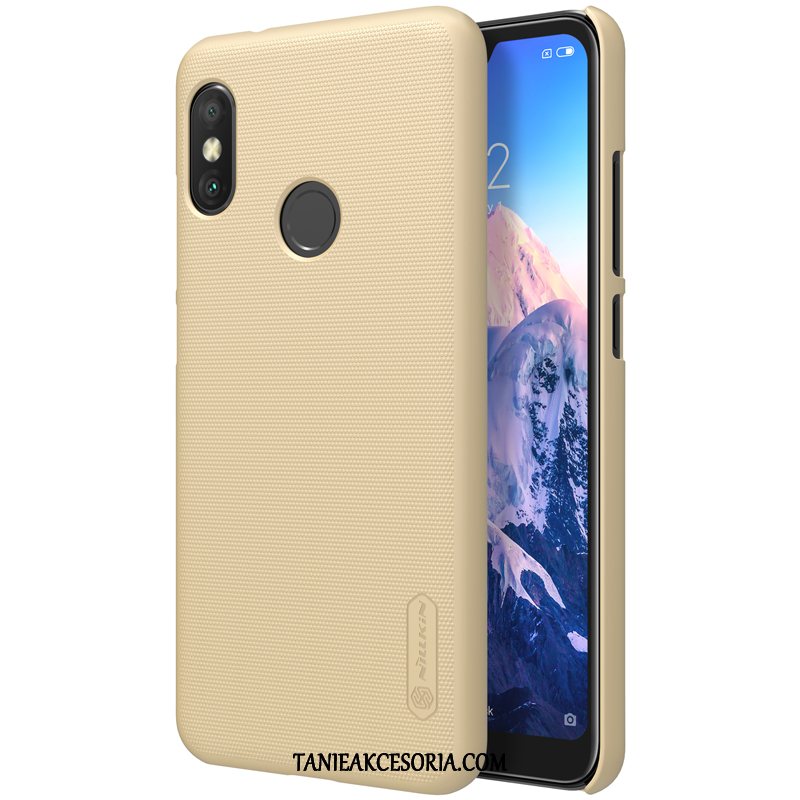 Etui Xiaomi Mi A2 Lite Ochraniacz Anti-fall Nubuku, Pokrowce Xiaomi Mi A2 Lite Trudno Mały Czerwony Beige