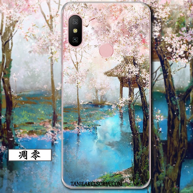 Etui Xiaomi Mi A2 Lite Ochraniacz Chiński Styl Lekki I Cienki, Obudowa Xiaomi Mi A2 Lite Czerwony Sceneria Telefon Komórkowy Beige