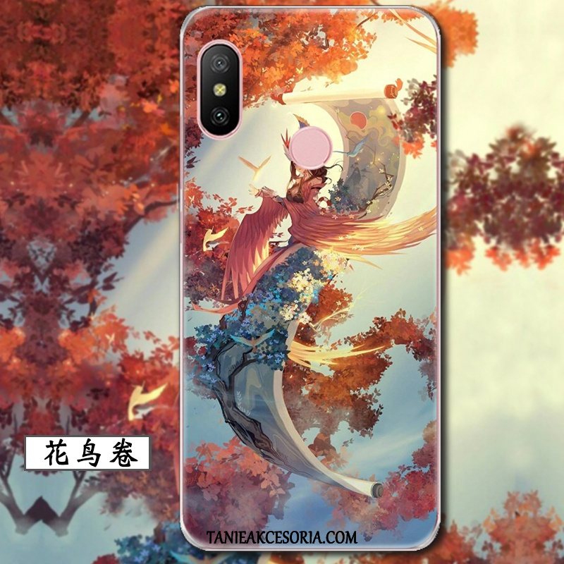 Etui Xiaomi Mi A2 Lite Ochraniacz Chiński Styl Lekki I Cienki, Obudowa Xiaomi Mi A2 Lite Czerwony Sceneria Telefon Komórkowy Beige