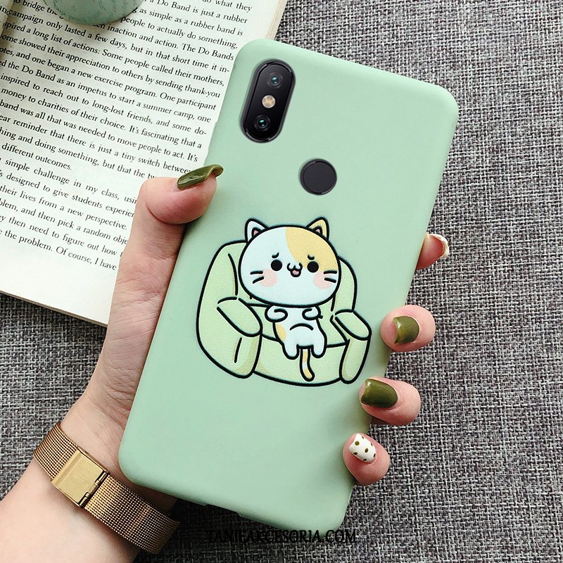 Etui Xiaomi Mi A2 Lite Telefon Komórkowy Miękki Czerwony, Obudowa Xiaomi Mi A2 Lite Kreskówka Niebieski Tendencja Beige