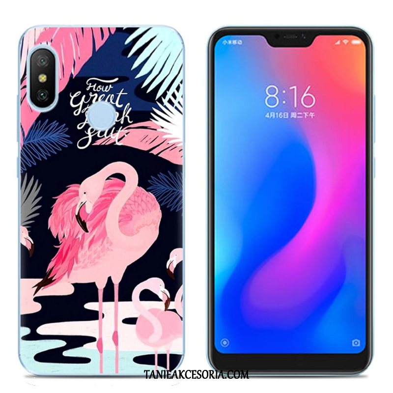 Etui Xiaomi Mi A2 Lite Telefon Komórkowy Silikonowe Czerwony Netto, Pokrowce Xiaomi Mi A2 Lite Kolor Miękki Czerwony Beige