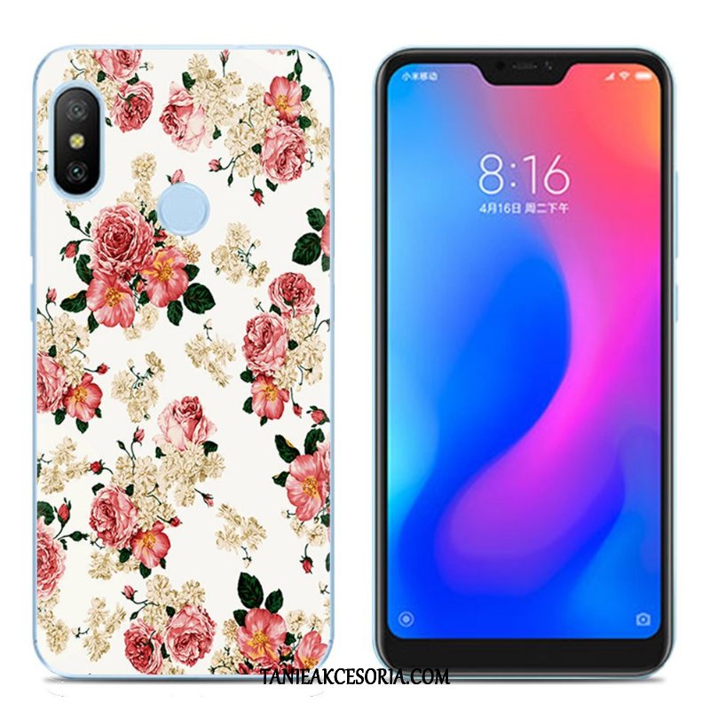 Etui Xiaomi Mi A2 Lite Telefon Komórkowy Silikonowe Czerwony Netto, Pokrowce Xiaomi Mi A2 Lite Kolor Miękki Czerwony Beige