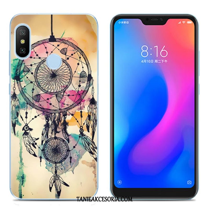 Etui Xiaomi Mi A2 Lite Telefon Komórkowy Silikonowe Czerwony Netto, Pokrowce Xiaomi Mi A2 Lite Kolor Miękki Czerwony Beige