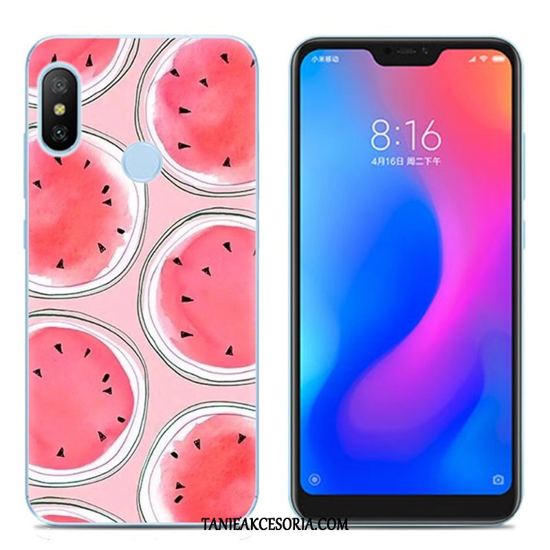 Etui Xiaomi Mi A2 Lite Telefon Komórkowy Silikonowe Czerwony Netto, Pokrowce Xiaomi Mi A2 Lite Kolor Miękki Czerwony Beige