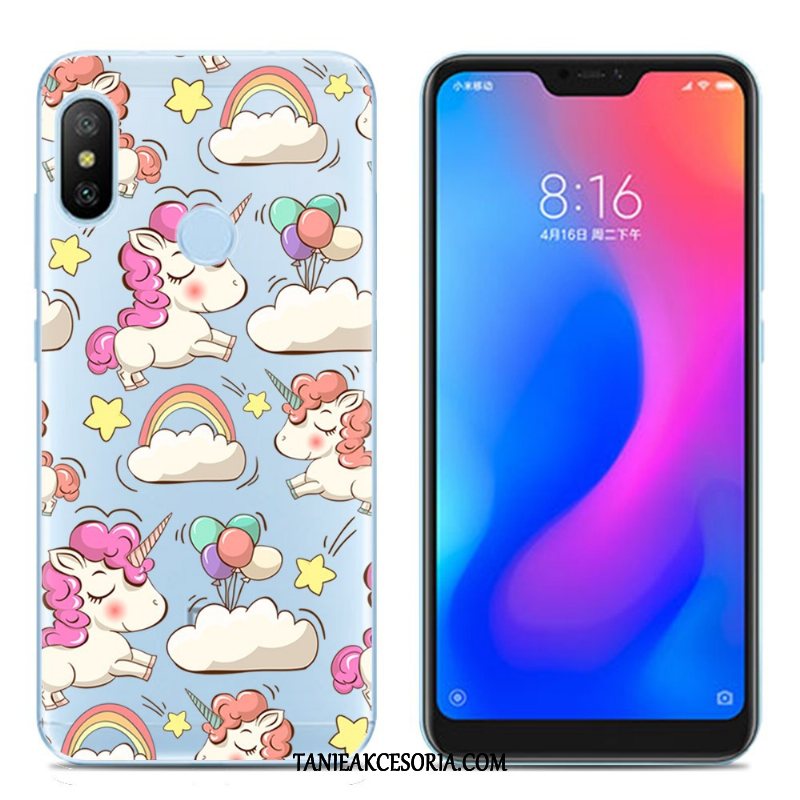 Etui Xiaomi Mi A2 Lite Telefon Komórkowy Silikonowe Czerwony Netto, Pokrowce Xiaomi Mi A2 Lite Kolor Miękki Czerwony Beige