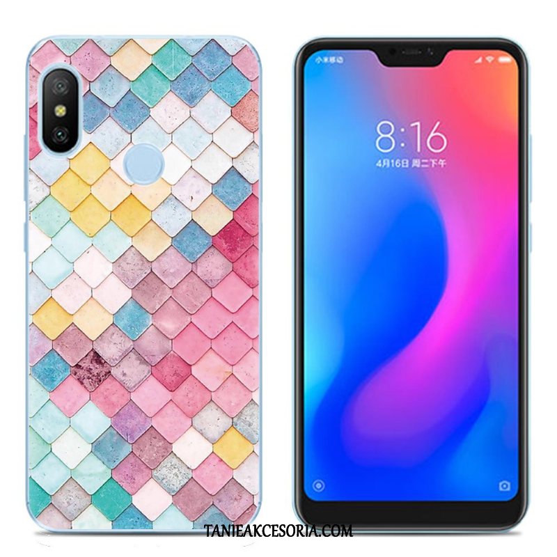 Etui Xiaomi Mi A2 Lite Telefon Komórkowy Silikonowe Czerwony Netto, Pokrowce Xiaomi Mi A2 Lite Kolor Miękki Czerwony Beige