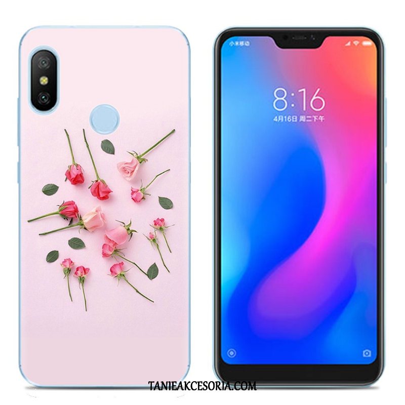 Etui Xiaomi Mi A2 Lite Telefon Komórkowy Silikonowe Czerwony Netto, Pokrowce Xiaomi Mi A2 Lite Kolor Miękki Czerwony Beige