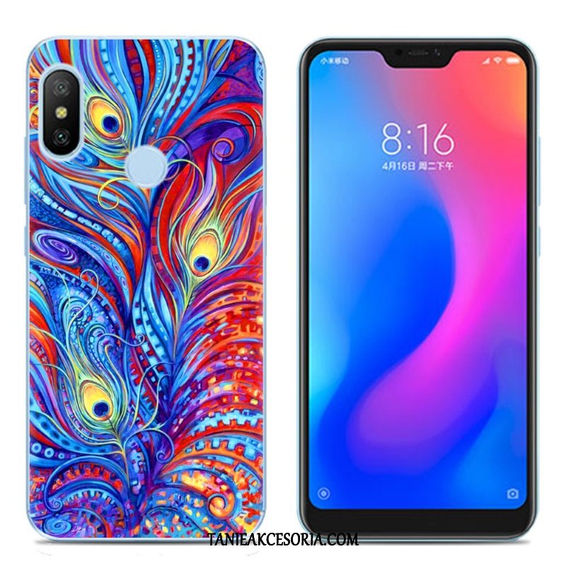 Etui Xiaomi Mi A2 Lite Telefon Komórkowy Silikonowe Czerwony Netto, Pokrowce Xiaomi Mi A2 Lite Kolor Miękki Czerwony Beige