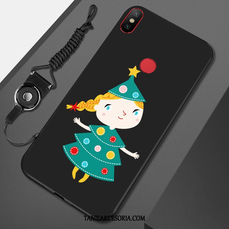 Etui Xiaomi Mi A2 Lite Telefon Komórkowy Wiszące Ozdoby Czarny, Pokrowce Xiaomi Mi A2 Lite Miękki Anti-fall Mały Beige