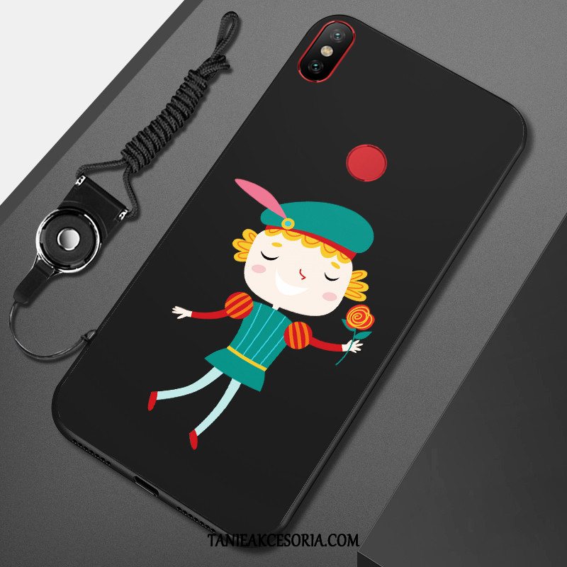 Etui Xiaomi Mi A2 Lite Telefon Komórkowy Wiszące Ozdoby Czarny, Pokrowce Xiaomi Mi A2 Lite Miękki Anti-fall Mały Beige