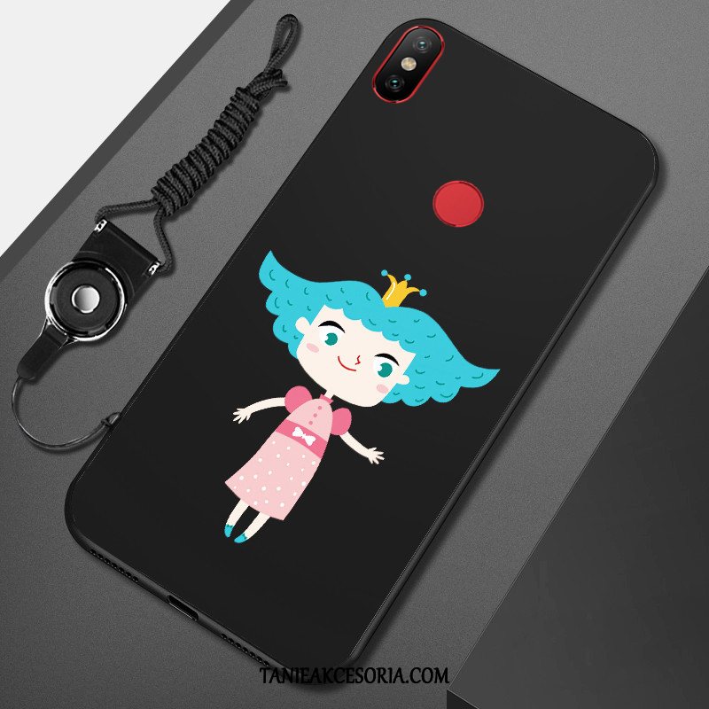 Etui Xiaomi Mi A2 Lite Telefon Komórkowy Wiszące Ozdoby Czarny, Pokrowce Xiaomi Mi A2 Lite Miękki Anti-fall Mały Beige