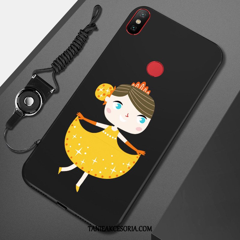 Etui Xiaomi Mi A2 Lite Telefon Komórkowy Wiszące Ozdoby Czarny, Pokrowce Xiaomi Mi A2 Lite Miękki Anti-fall Mały Beige