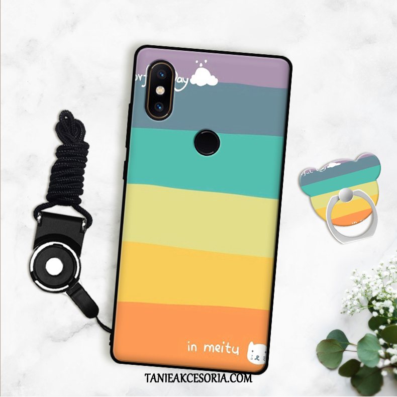 Etui Xiaomi Mi A2 Mały Miękki Silikonowe, Futerał Xiaomi Mi A2 Anti-fall Ochraniacz Czarny Beige