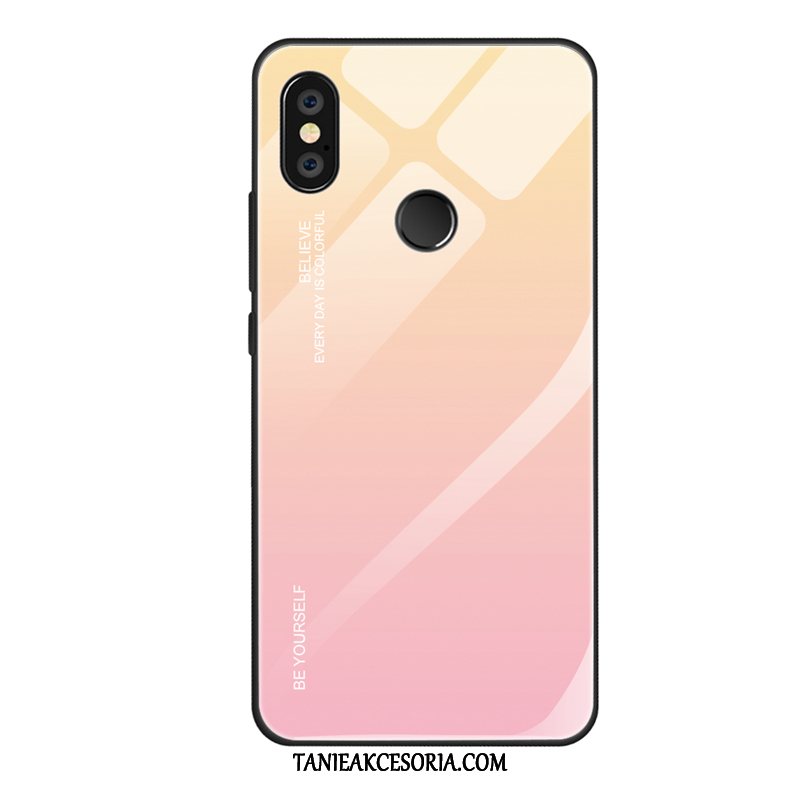 Etui Xiaomi Mi A2 Niebieski Gradient Miękki, Obudowa Xiaomi Mi A2 Tendencja Szkło Anti-fall Beige