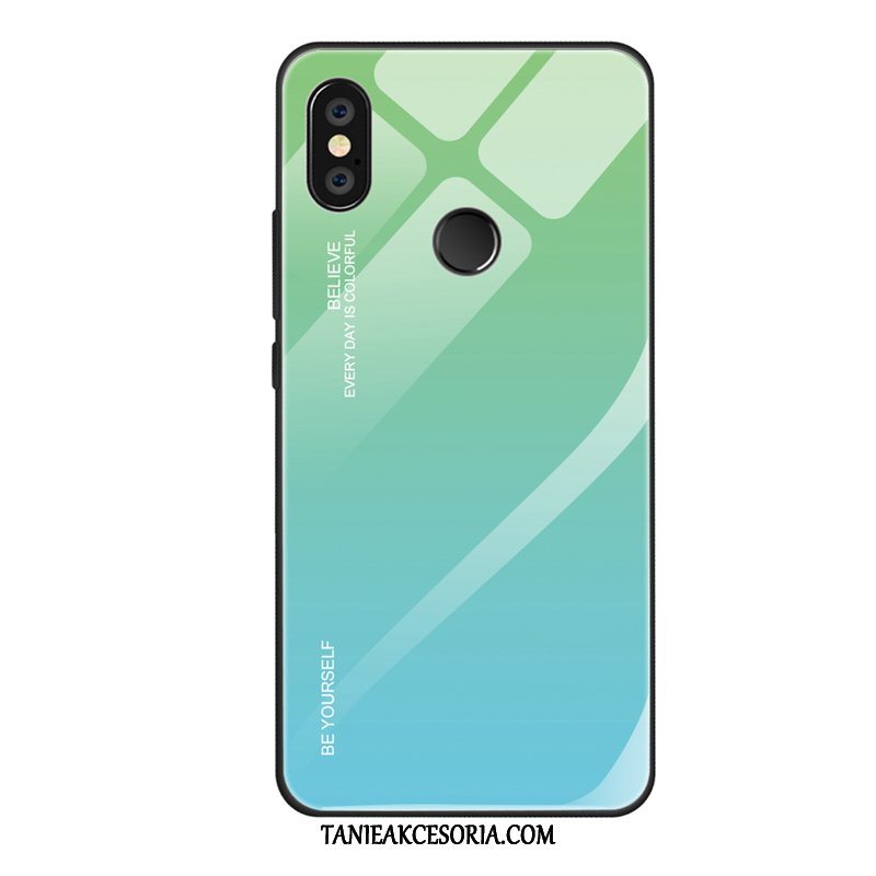 Etui Xiaomi Mi A2 Niebieski Gradient Miękki, Obudowa Xiaomi Mi A2 Tendencja Szkło Anti-fall Beige