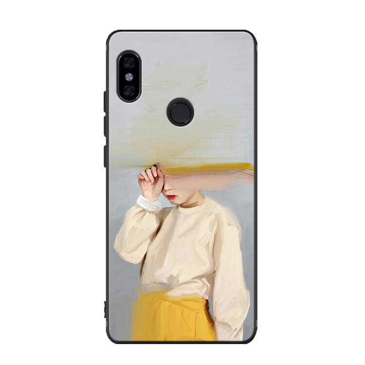 Etui Xiaomi Mi A2 Silikonowe Telefon Komórkowy Zielony, Futerał Xiaomi Mi A2 Obraz Olejny Europa Anti-fall Beige