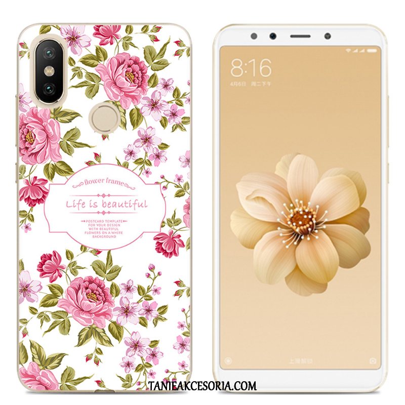 Etui Xiaomi Mi A2 Silikonowe Tendencja Kreatywne, Obudowa Xiaomi Mi A2 Telefon Komórkowy Różowe Kreskówka Beige