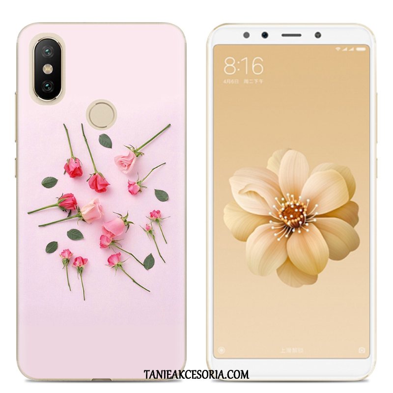 Etui Xiaomi Mi A2 Silikonowe Tendencja Kreatywne, Obudowa Xiaomi Mi A2 Telefon Komórkowy Różowe Kreskówka Beige