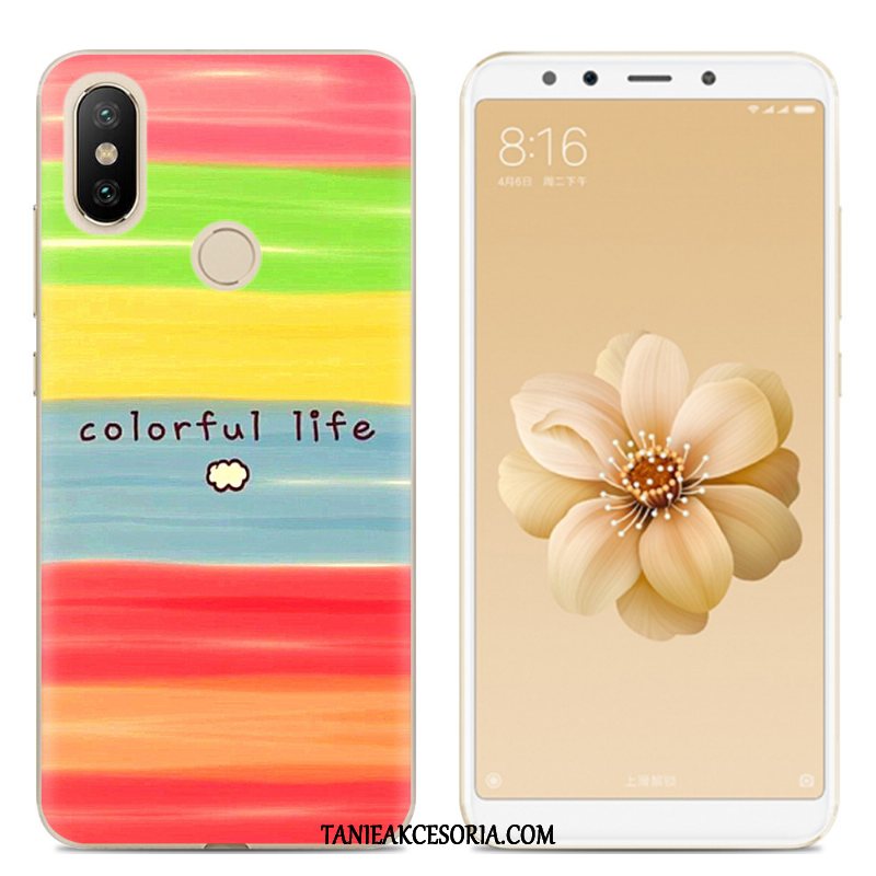 Etui Xiaomi Mi A2 Silikonowe Tendencja Kreatywne, Obudowa Xiaomi Mi A2 Telefon Komórkowy Różowe Kreskówka Beige