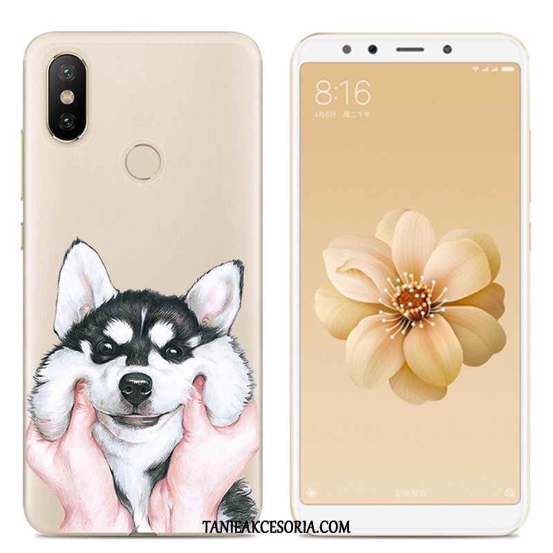 Etui Xiaomi Mi A2 Silikonowe Tendencja Kreatywne, Obudowa Xiaomi Mi A2 Telefon Komórkowy Różowe Kreskówka Beige