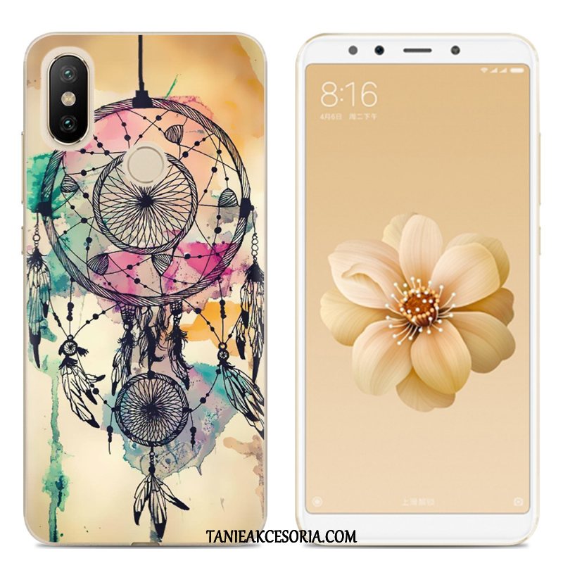 Etui Xiaomi Mi A2 Silikonowe Tendencja Kreatywne, Obudowa Xiaomi Mi A2 Telefon Komórkowy Różowe Kreskówka Beige