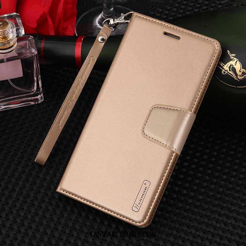 Etui Xiaomi Mi A2 Wiszące Ozdoby Złoto Skórzany Futerał, Obudowa Xiaomi Mi A2 Miękki Mały Telefon Komórkowy Beige