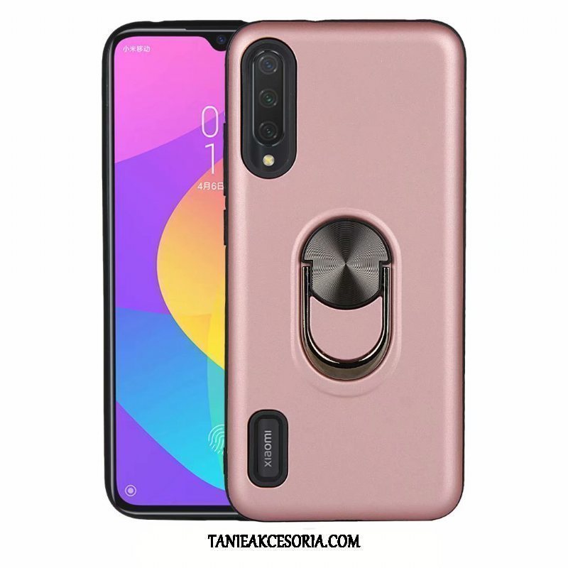 Etui Xiaomi Mi A3 Czerwony Netto Mały Telefon Komórkowy, Obudowa Xiaomi Mi A3 Wspornik Wino Czerwone Ochraniacz Beige