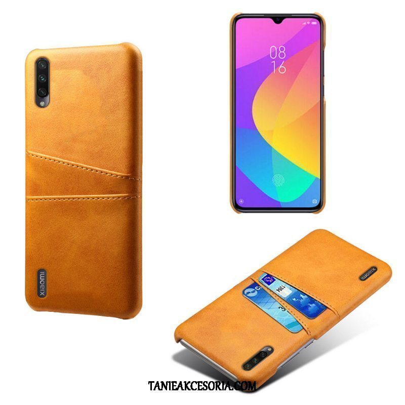 Etui Xiaomi Mi A3 Karta Anti-fall Mały, Obudowa Xiaomi Mi A3 Skóra Jakość Vintage Beige