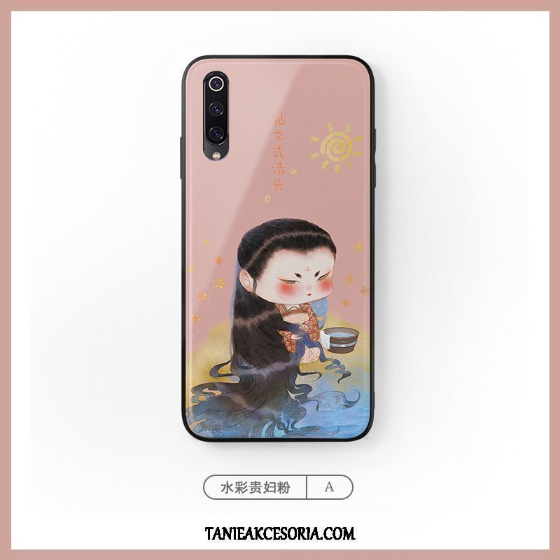 Etui Xiaomi Mi A3 Purpurowy Tendencja Kolor, Futerał Xiaomi Mi A3 Czerwony Chiński Styl Telefon Komórkowy Beige