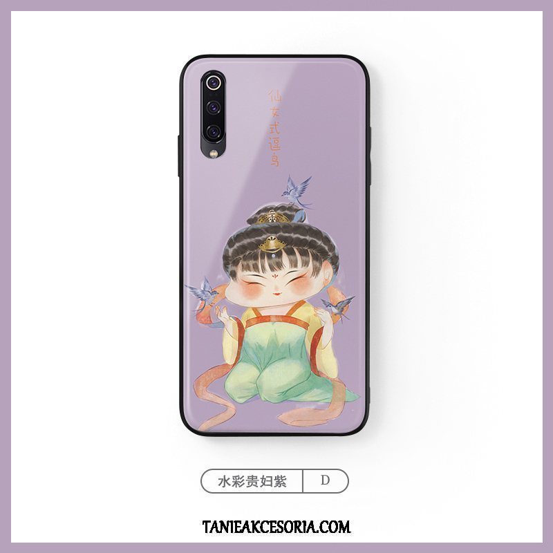 Etui Xiaomi Mi A3 Purpurowy Tendencja Kolor, Futerał Xiaomi Mi A3 Czerwony Chiński Styl Telefon Komórkowy Beige