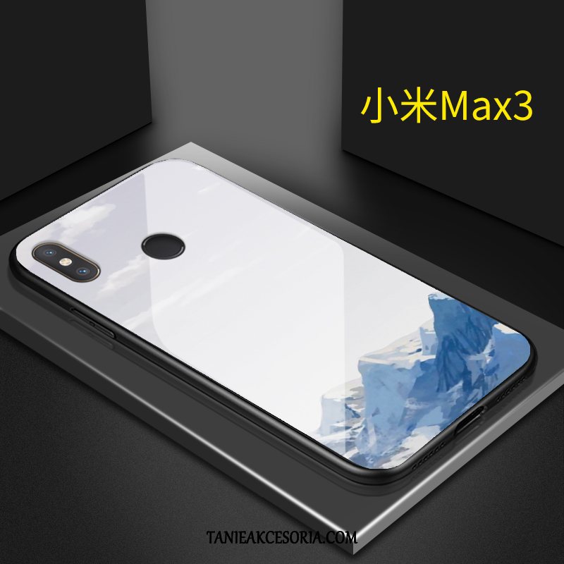 Etui Xiaomi Mi Max 3 Chiński Styl Szkło Biały, Futerał Xiaomi Mi Max 3 Telefon Komórkowy Czerwony Mały Beige