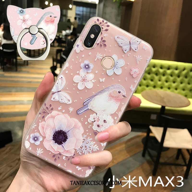 Etui Xiaomi Mi Max 3 Mały Miękki Przezroczysty, Obudowa Xiaomi Mi Max 3 Nubuku Anti-fall Ochraniacz Beige